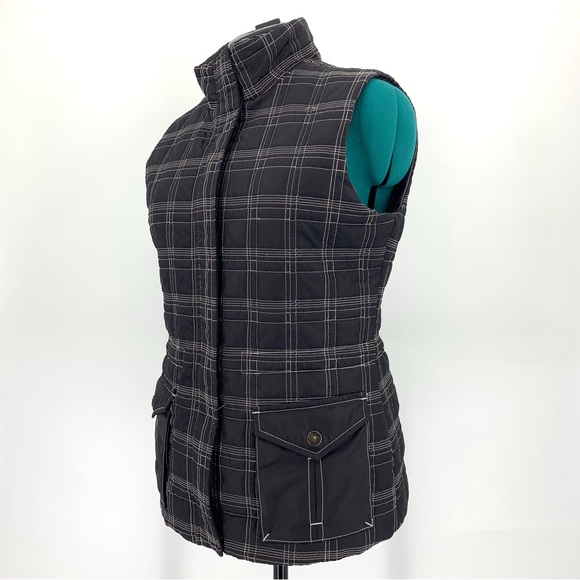 Geoffrey Beene Sport Black Plaid Lightweight Puffer Vest, Medium - Picture 5 of 16